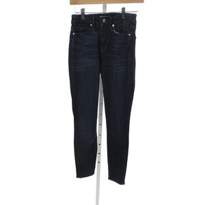 Good American Womens Skinny Jeans Blue Mid Rise Lyocell Button Size 24